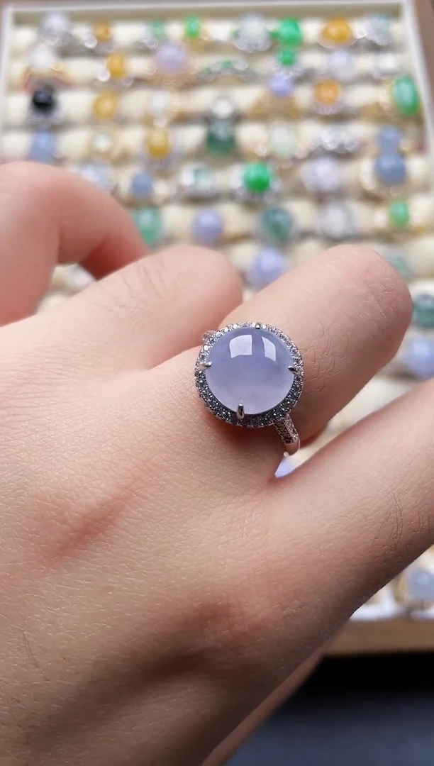 银S925镶嵌戒指翡翠33