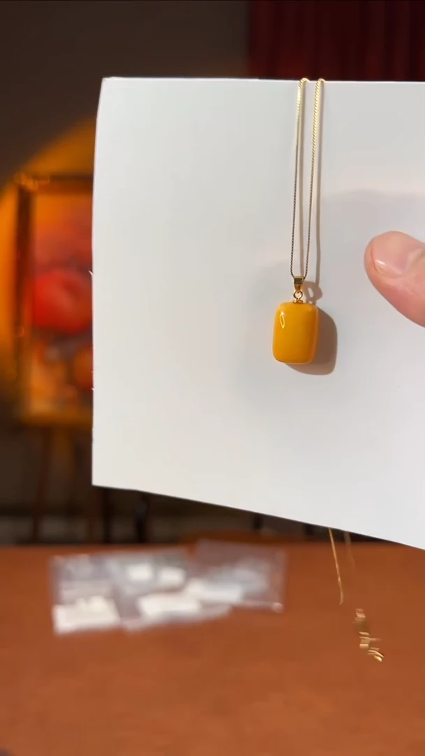 琥珀颈饰银S925镶嵌KT25112408