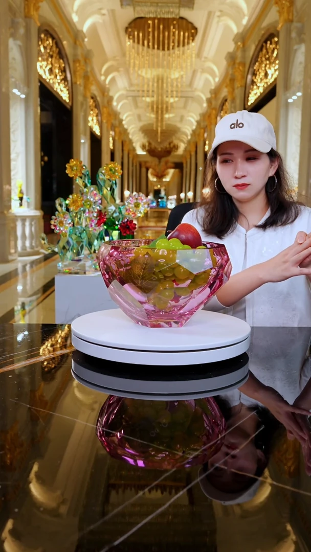 摆件YB00427琉璃艺术果碗