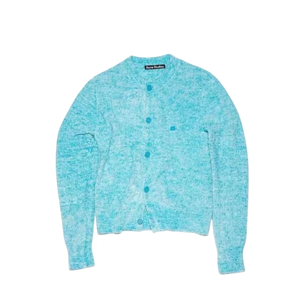 全新未使用 AcneStudios 汤/TP025684/Face表情 印花撞色针织开衫