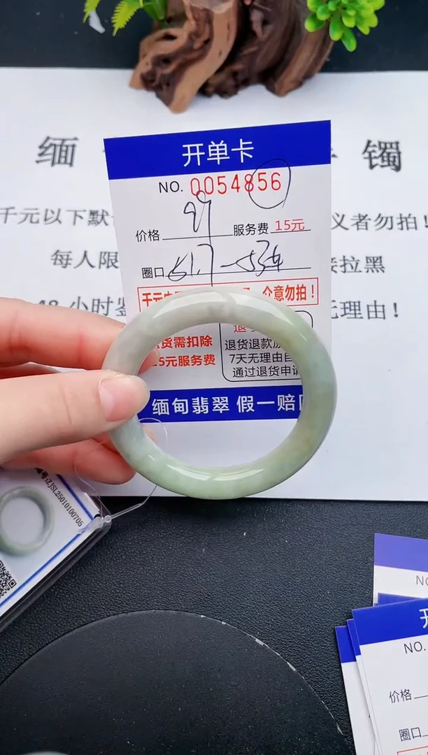 【闪购商品】翡翠手镯未镶嵌56天然翡翠A货
