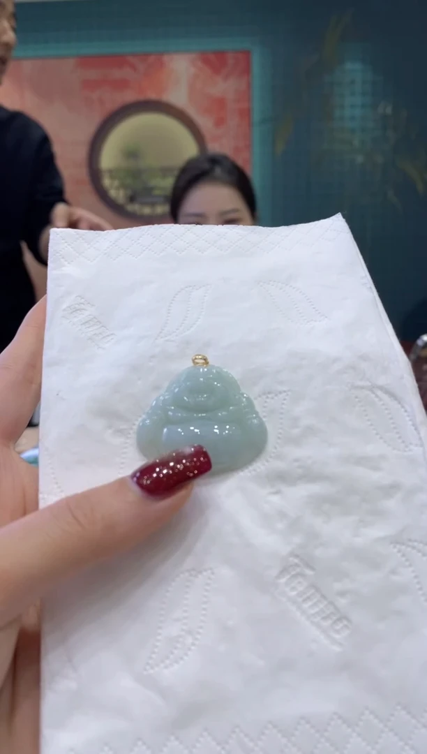 【闪购商品】翡翠吊坠(不含链)18K金镶嵌多人02389