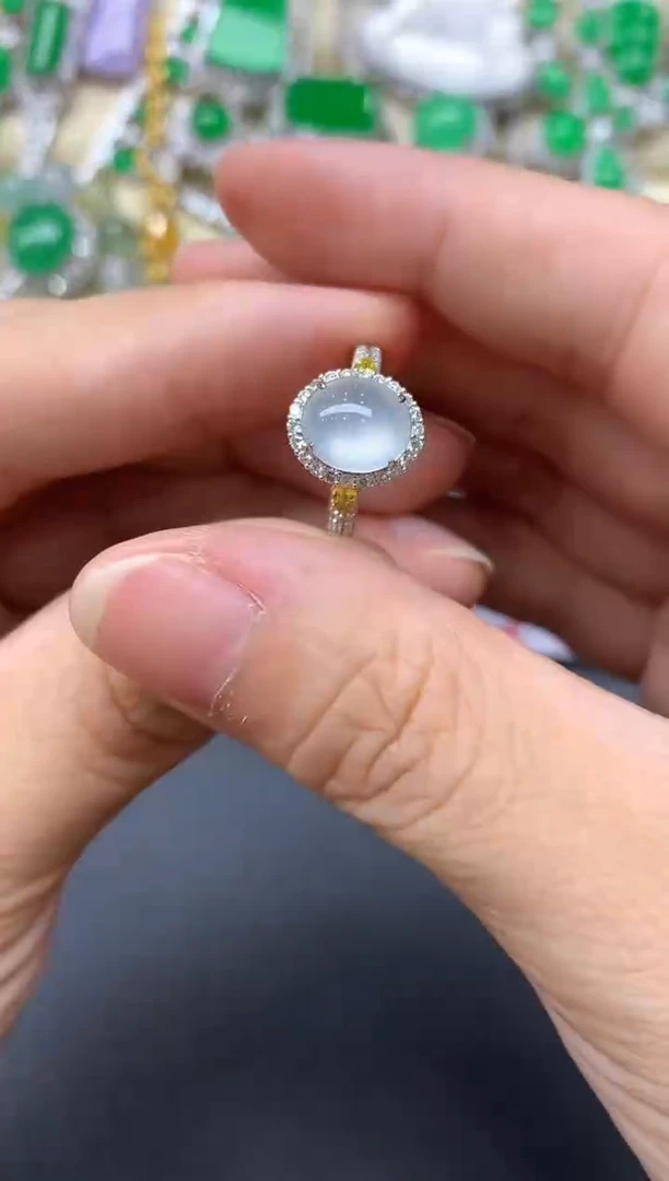 翡翠戒指18K金镶嵌589-中国好珍宝