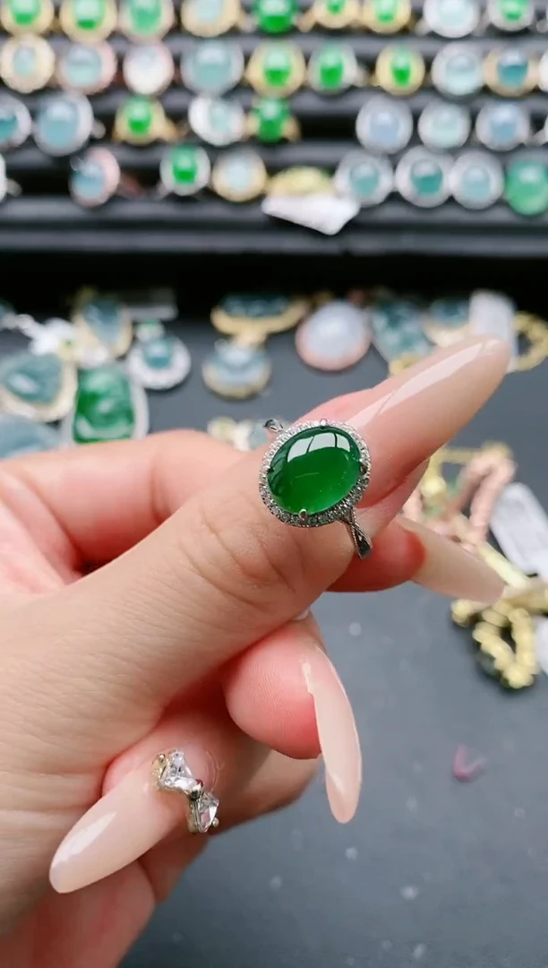 【闪购商品】翡翠戒指银S925镶嵌11111111