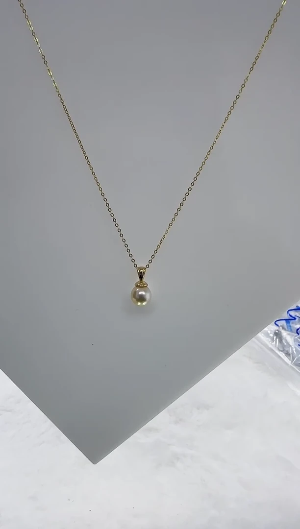 【闪购商品】海水珍珠DA银S925镶嵌c1518 羽皇金套链7