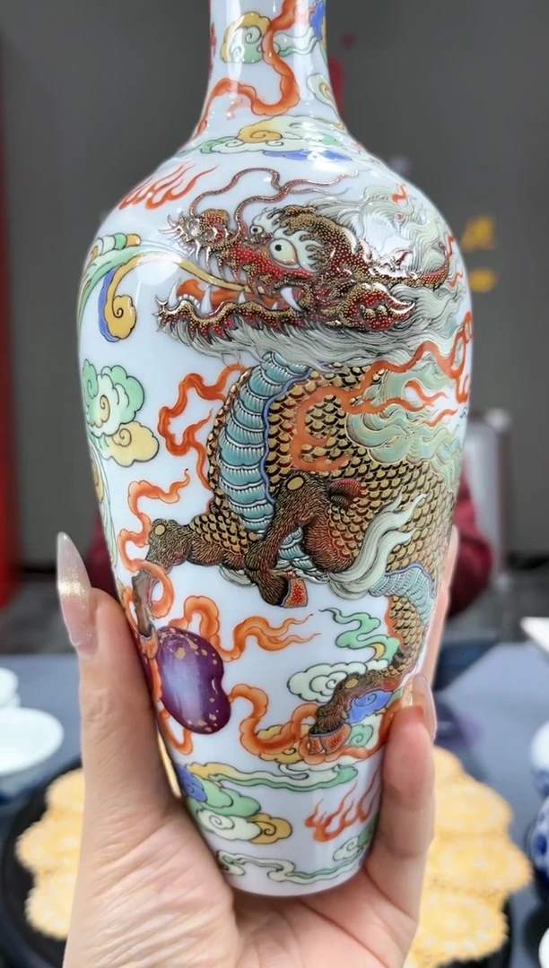 【闪购商品】官窑瓷画院417官窑瓷画院麒麟玉净瓶