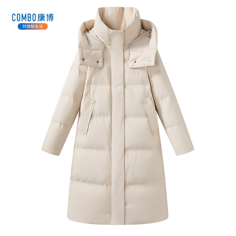 【姿姐】康博韩版长款羽绒服连帽宽松外套K400101231
