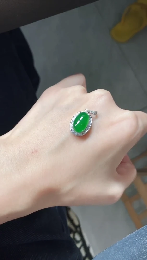 银S925镶嵌戒指翡翠51511