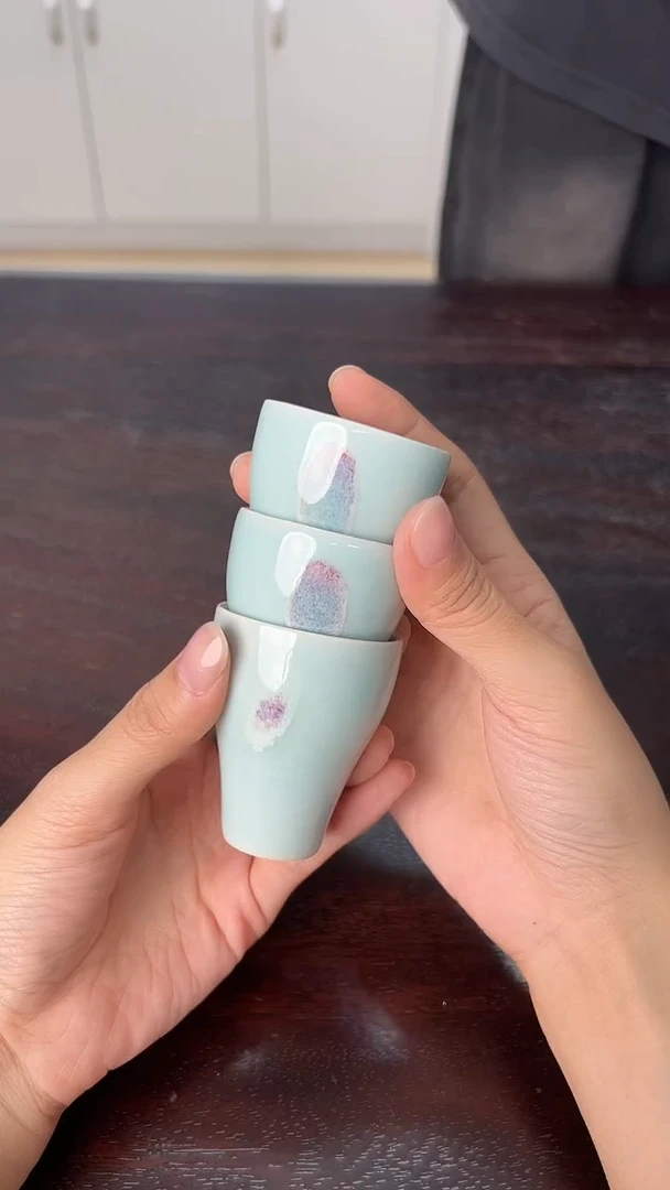 龙泉云间青瓷小米茶器