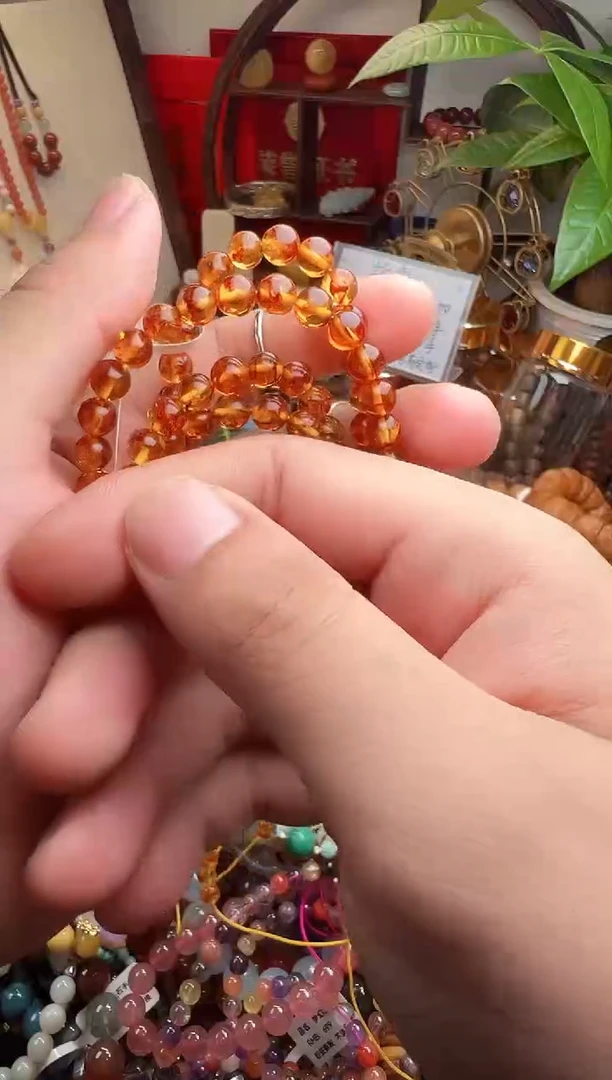 手链琥珀未镶嵌软****差（一物一件）010925
