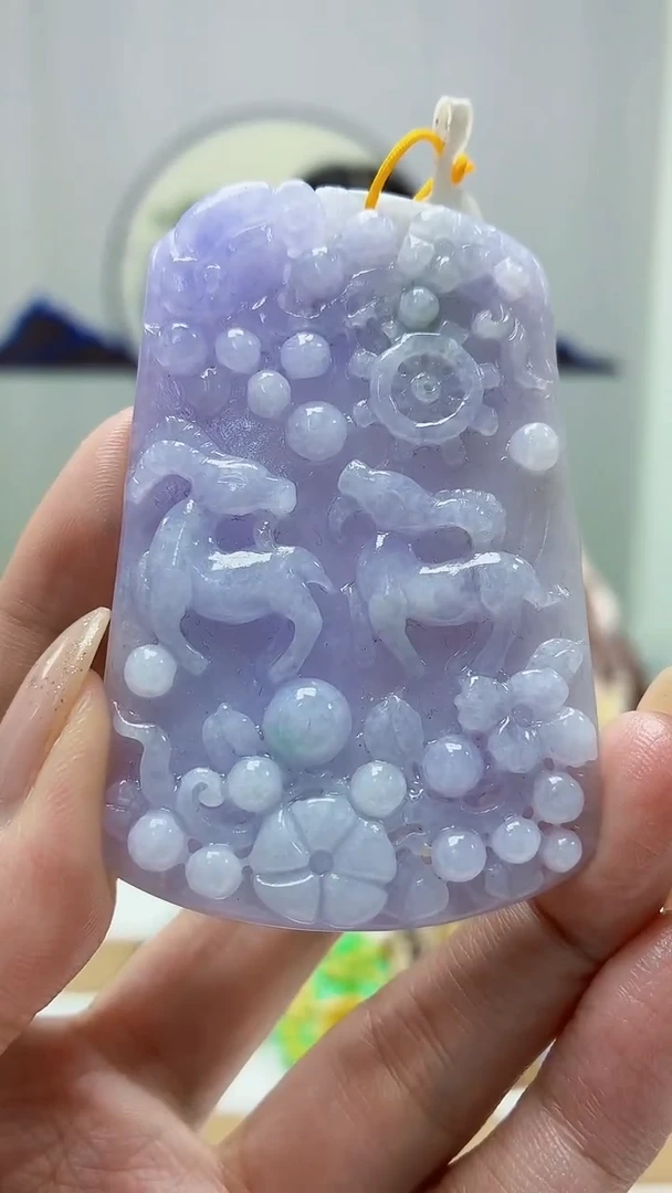 未镶嵌定制翡翠4812MM-毛货挂件62