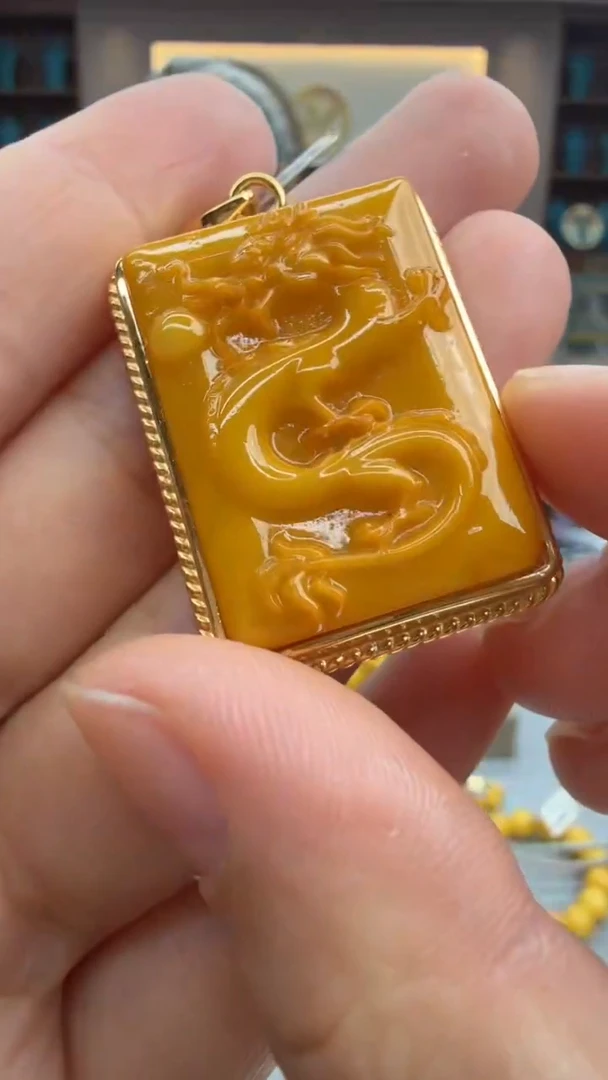 琥珀颈饰未镶嵌9秒拍号假一罚三