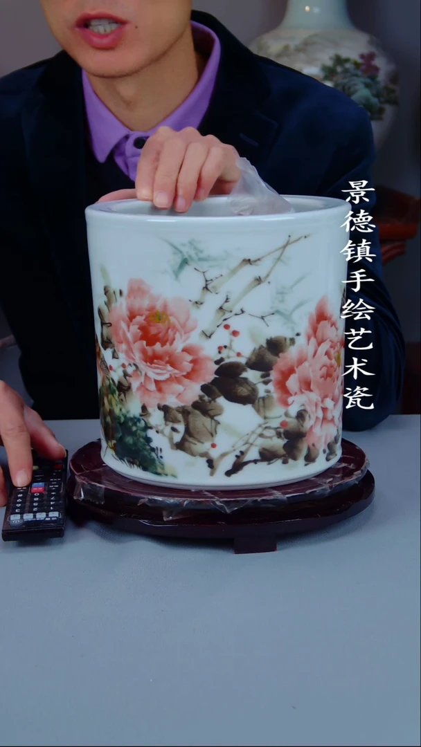 摆件陶景德镇手工手绘陶瓷摆件19