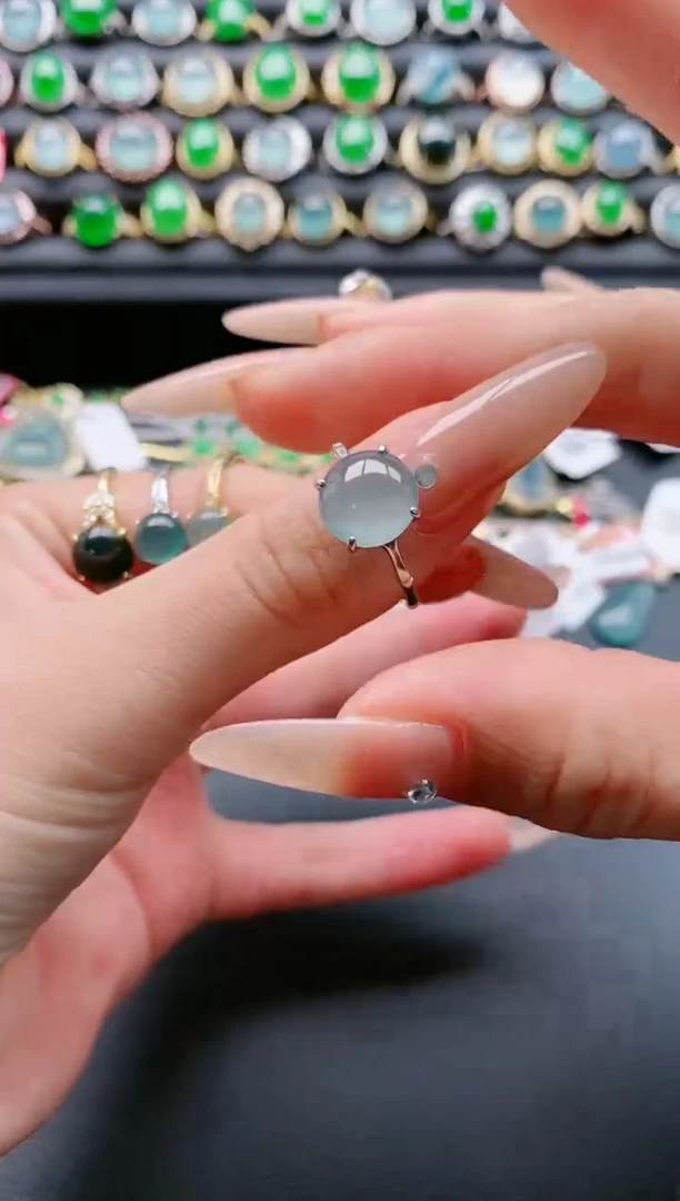 【闪购商品】翡翠戒指银S925镶嵌111111111