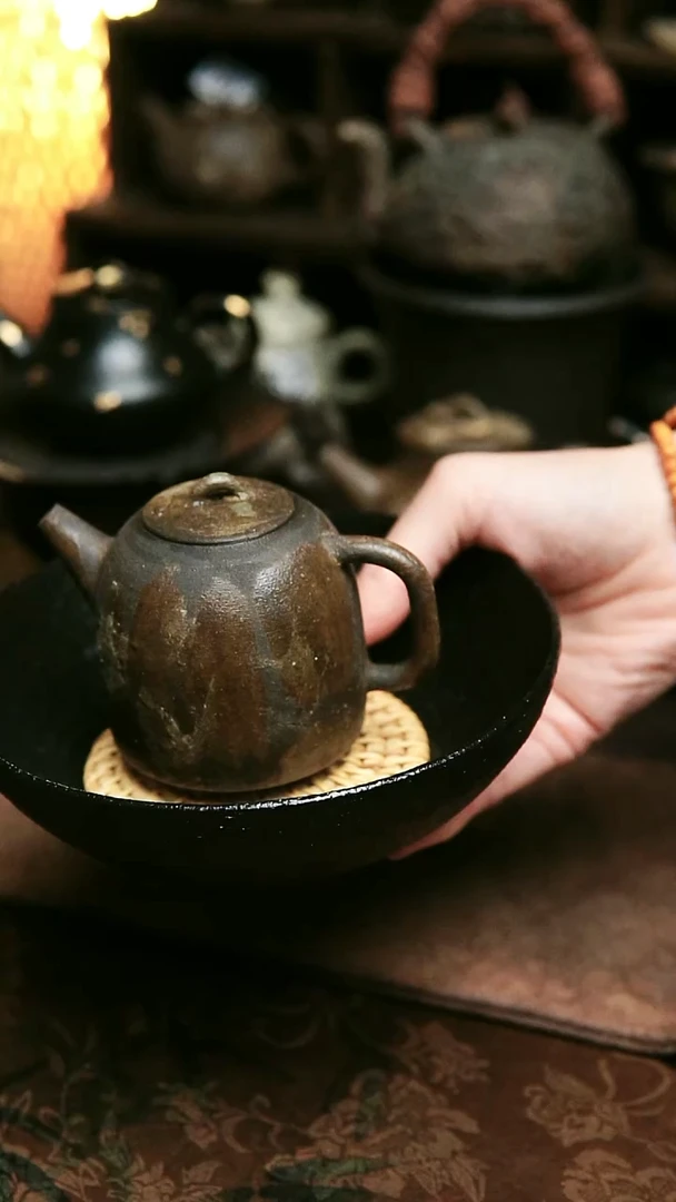 六**顺紫砂全手工正把茶壶169米加壶承