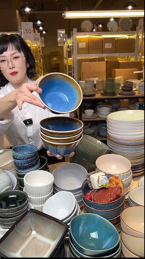 瓷67外贸尾货窑变釉下彩默认微瑕