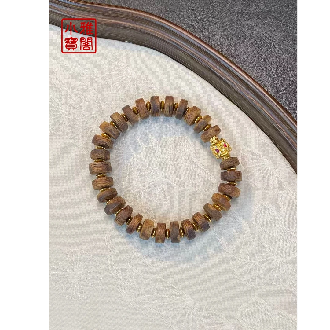 沉香《九玥琳》沉香药片珠手串