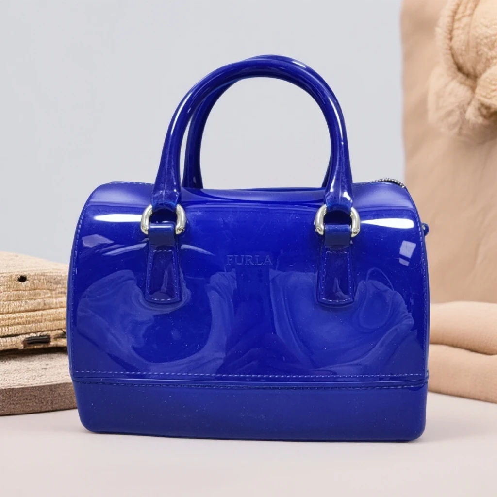 95新 FURLA/芙拉  蓝色果冻包 1860 3262