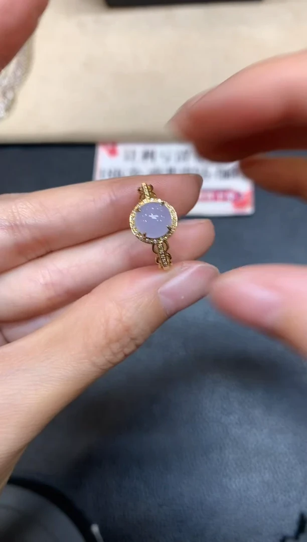 【闪购商品】翡翠戒指18K金镶嵌【无鉴赏期