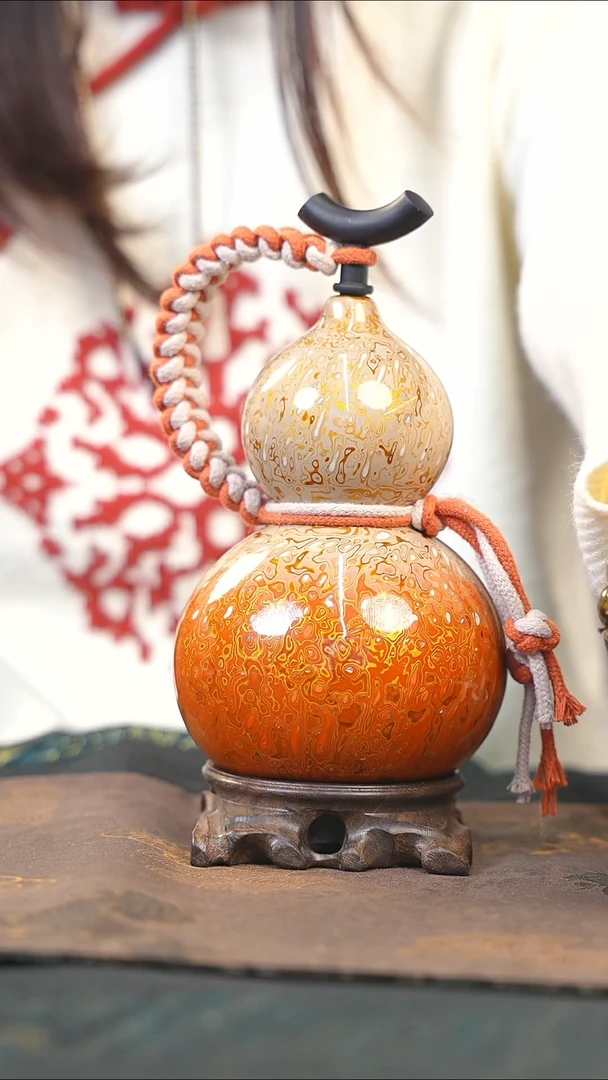 【闪购商品】RZ182漆艺酒葫芦不包手串及旋转底座