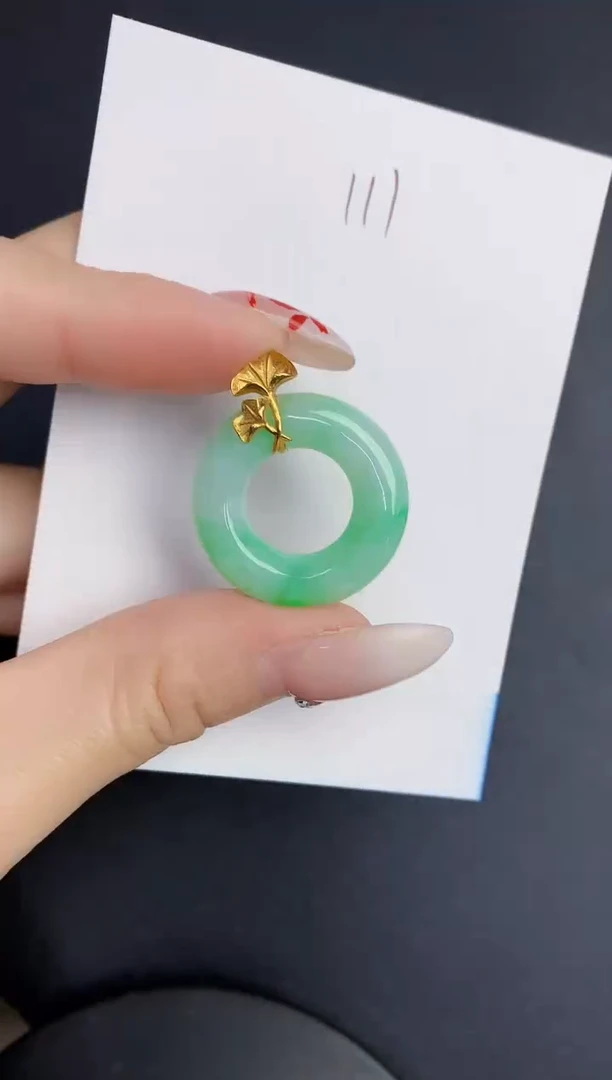 【闪购商品】翡翠颈饰18K金镶嵌00000000000