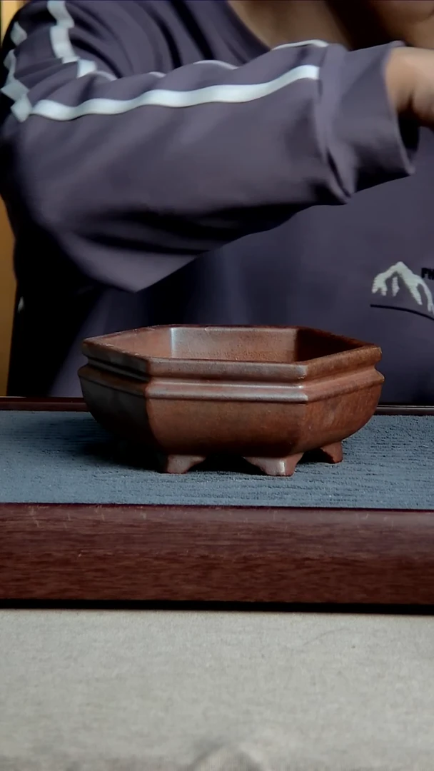 紫砂花盆15.5*14*5内径紫砂花盆