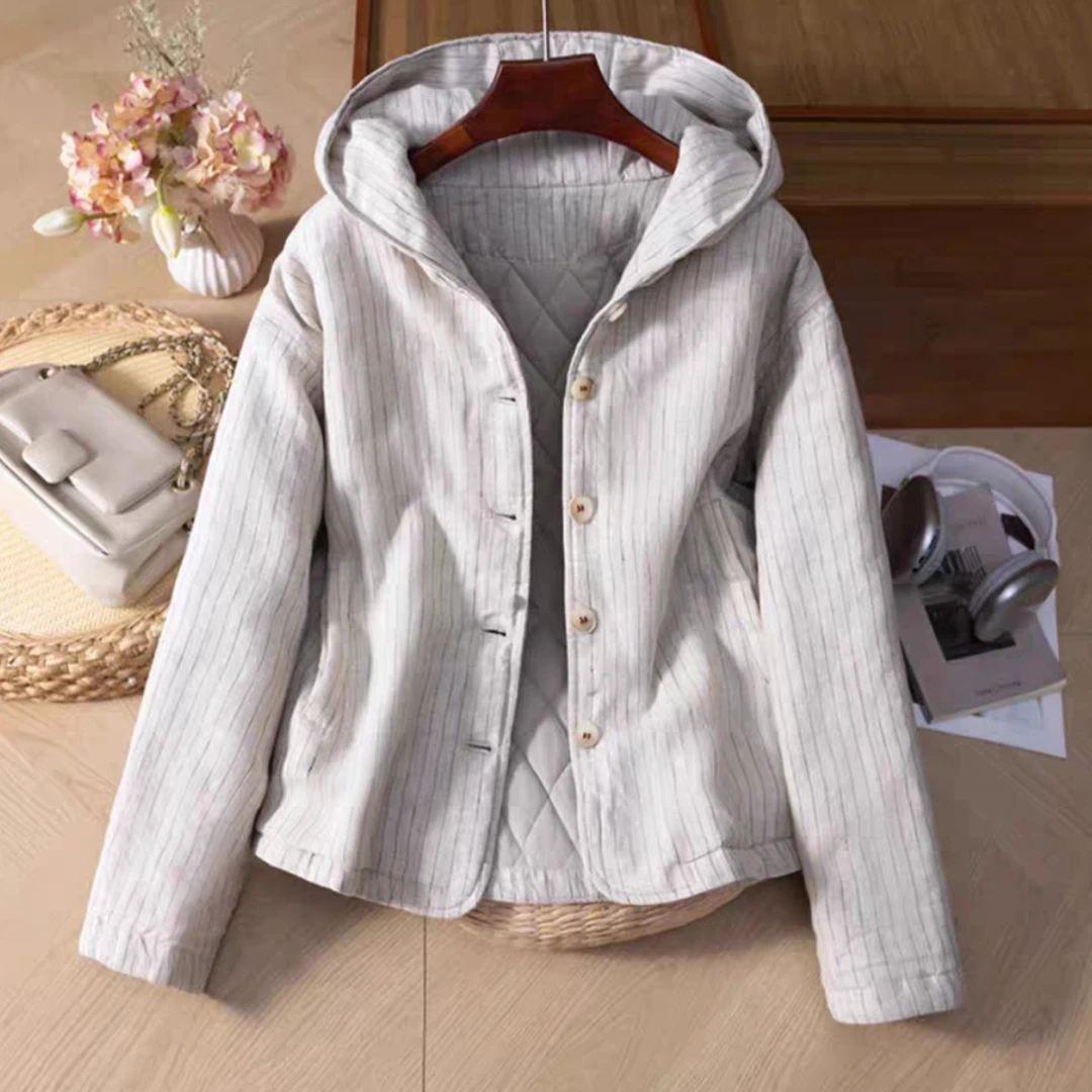 【双雨露汉麻棉服】3M新雪丽棉冬季保暖轻薄棉服【1247】竖条帽子