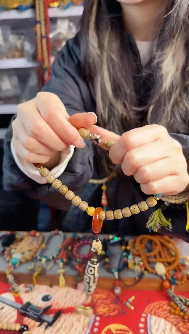 手串星月菩提绿幽灵手持