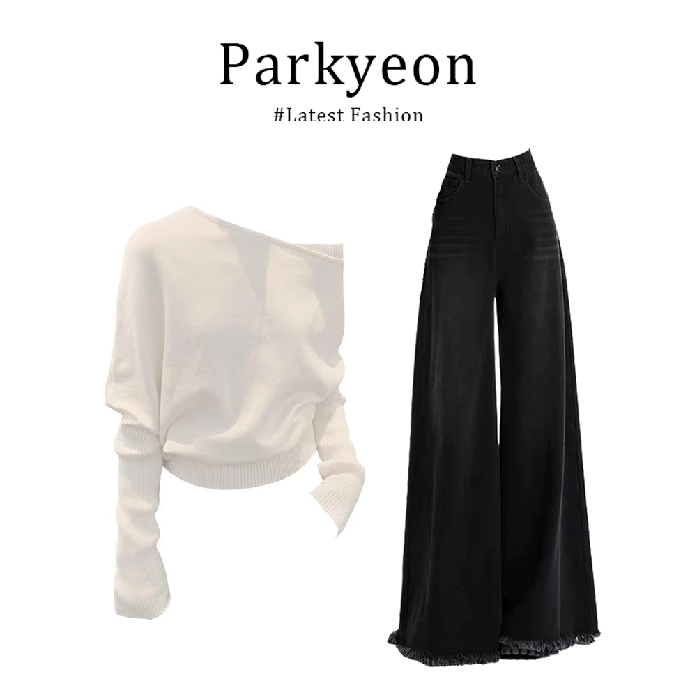 MARIE.COCO巨好看爆款粉色灯芯绒半身裙套装微喇牛仔裤冬季套装女