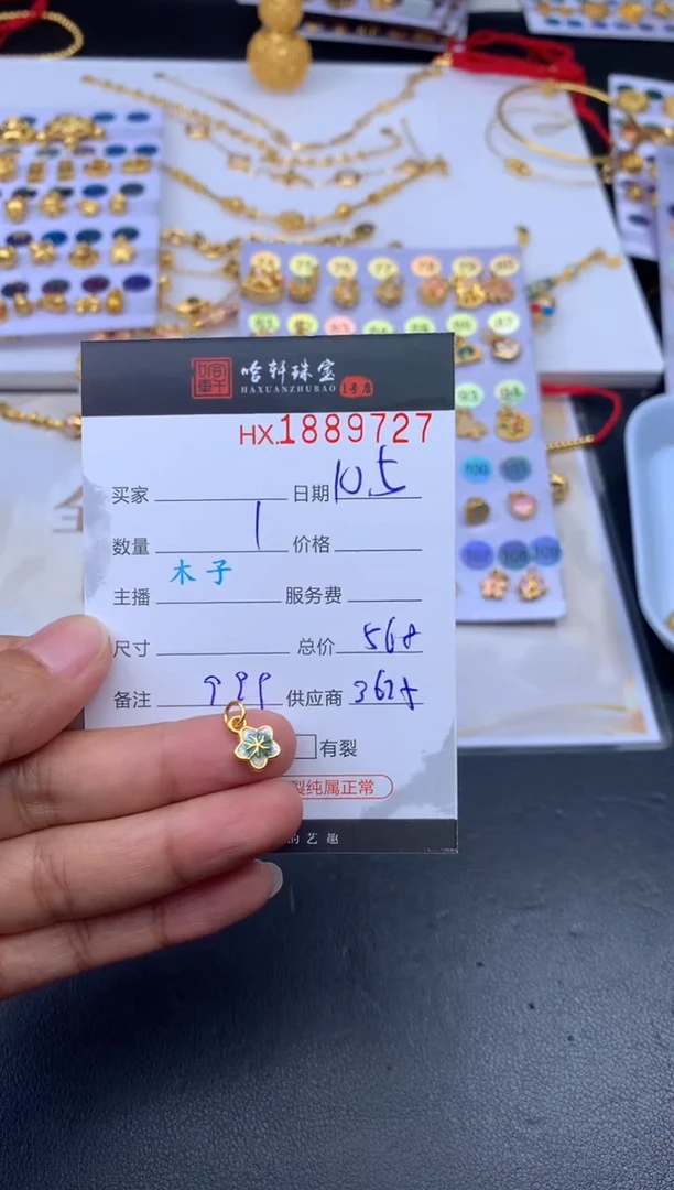吊坠(不含链)定制足金哈轩 挂件1