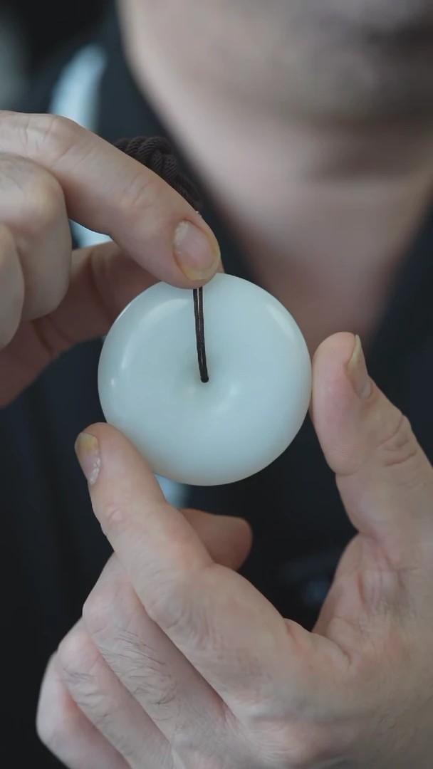 未镶嵌吊坠定制和田玉平安扣  有棉 不建议拍