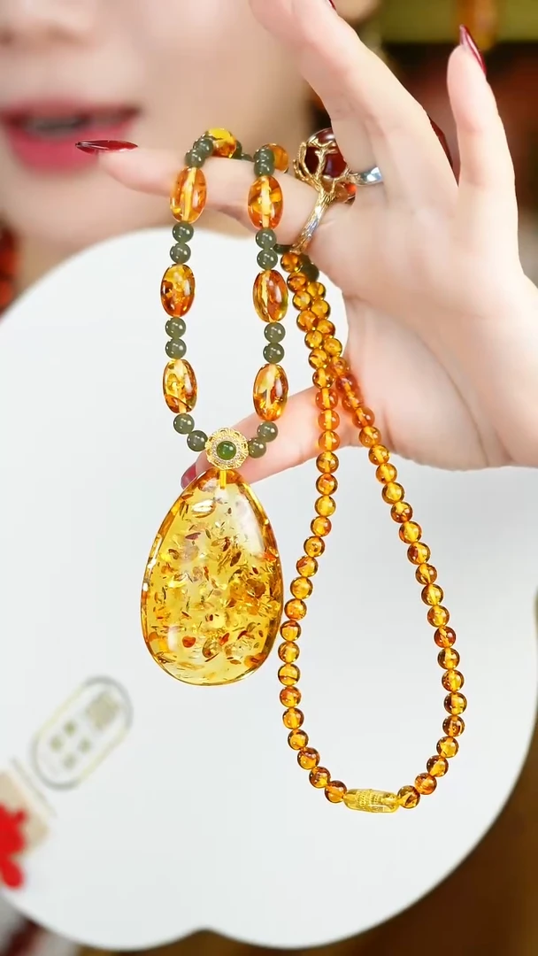【闪购商品】琥珀（花珀）颈饰未镶嵌福利