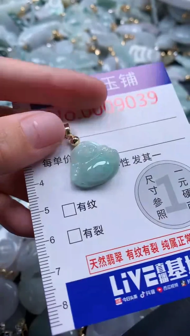 翡翠未镶嵌吊坠(不含链)9039