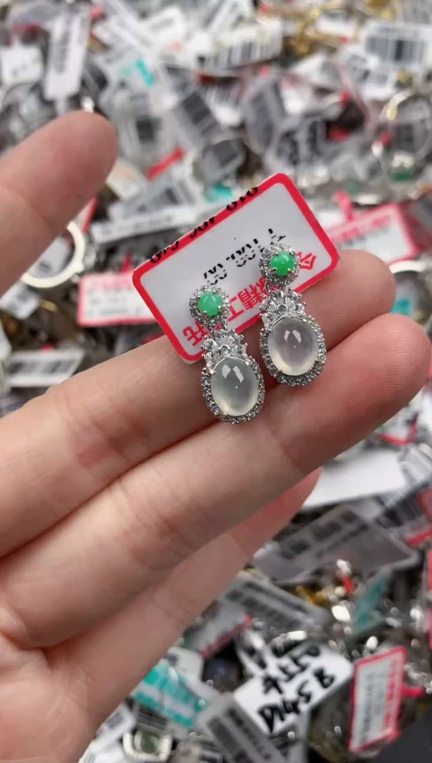 银S925镶嵌戒指翡翠999----9