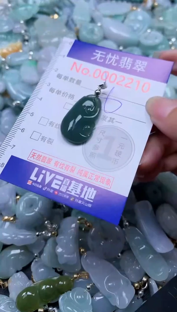 翡翠未镶嵌吊坠(不含链)2210