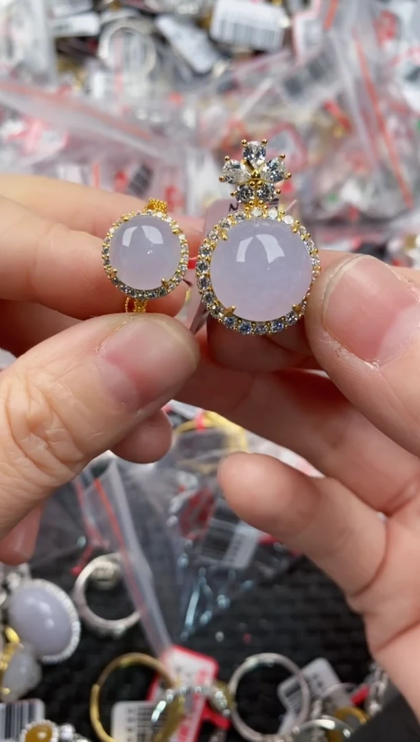 银S925镶嵌戒指翡翠555-----7