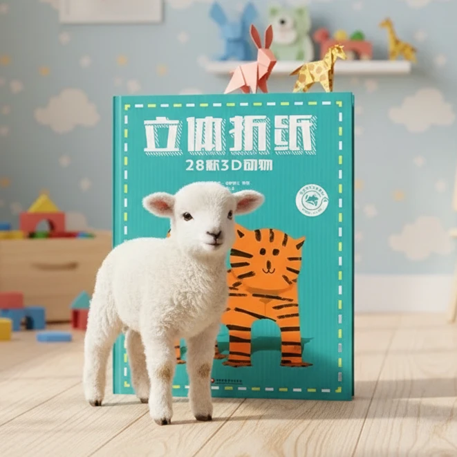 法国动物地板大书0-3岁认知书儿童世界早教百科启蒙翻翻绘本礼物