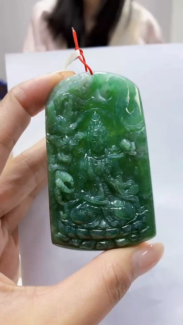 未镶嵌定制翡翠4812MM-毛货挂件50