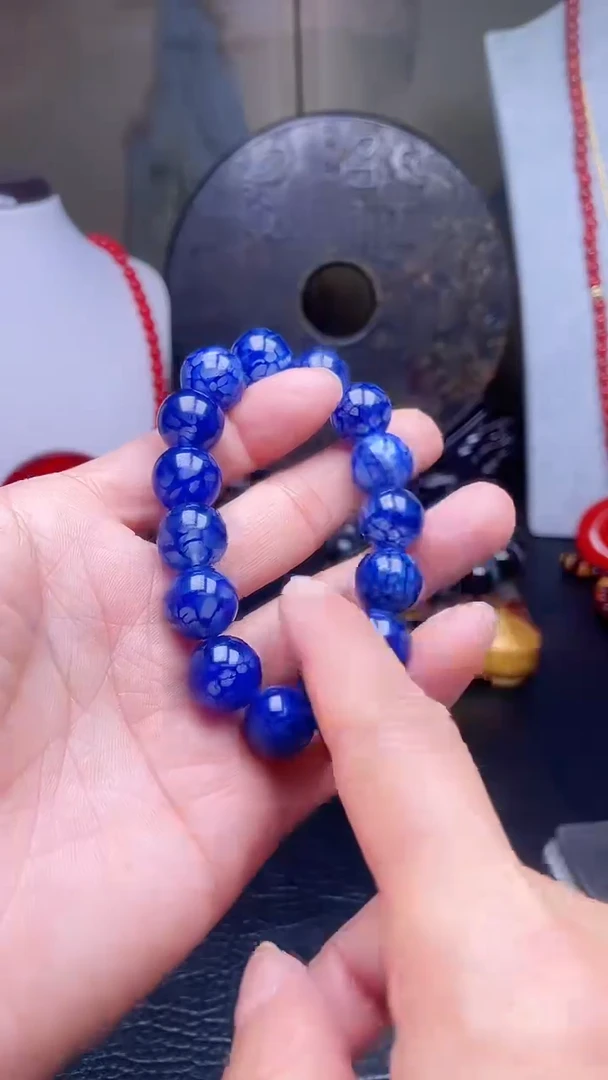 未镶嵌手串玛瑙/玉髓天然珠宝蓝龙鳞【多样性拍一发一】
