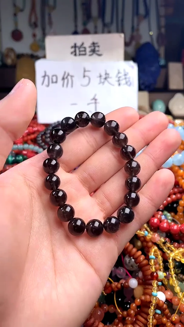 【闪购商品】黑曜岩手串未镶嵌(一物一件)148809