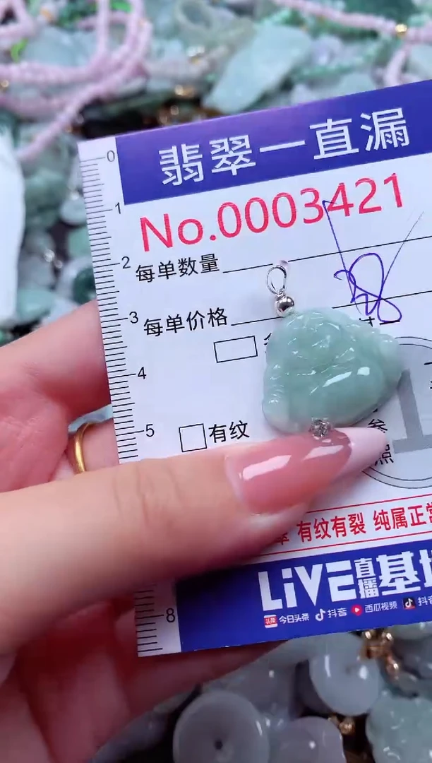 翡翠未镶嵌吊坠(不含链)3421