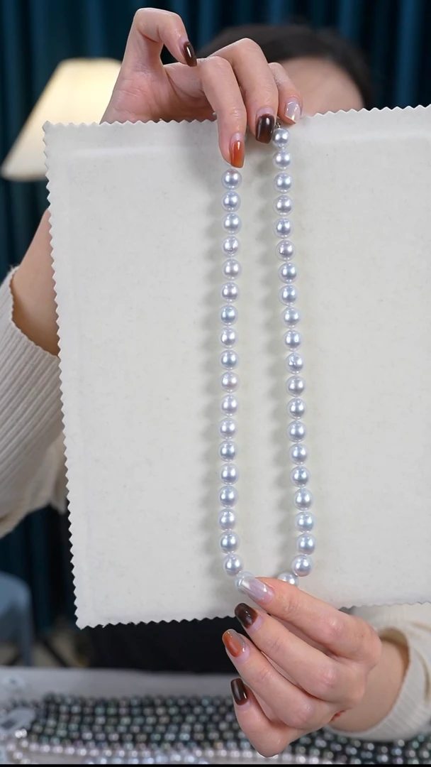 【闪购商品】海水珍珠项链银S925镶嵌9.0-10.6mm澳白项链