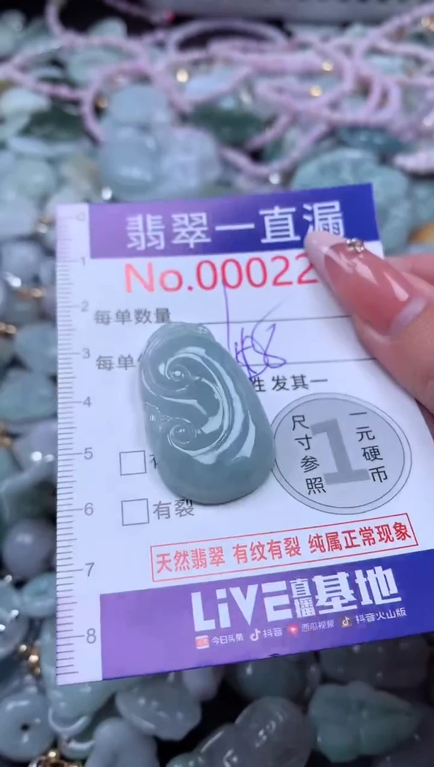 翡翠未镶嵌吊坠(不含链)2203