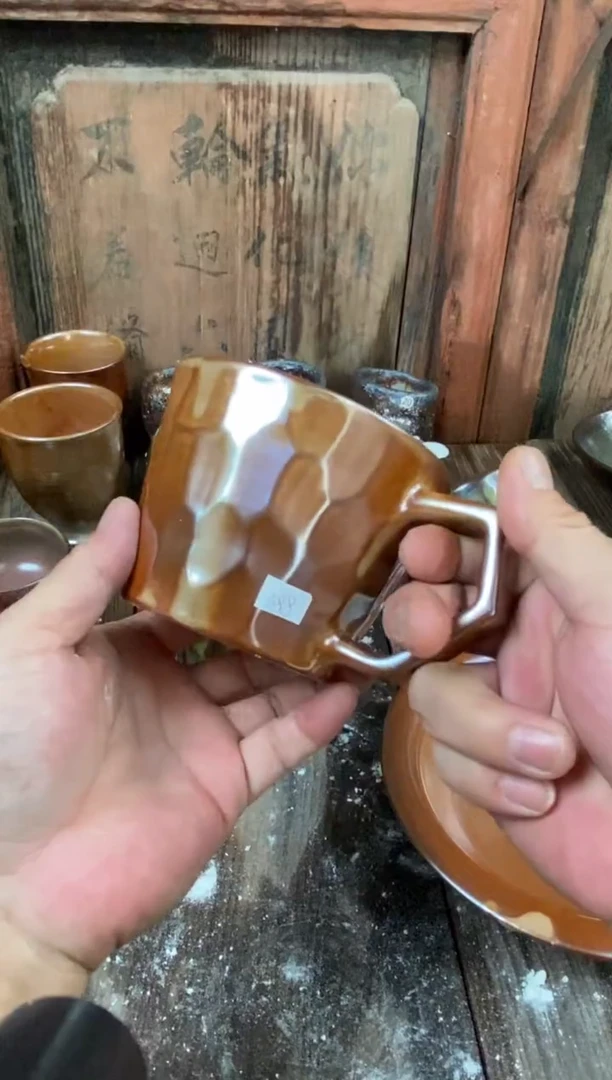 日用陶广****康浪鬼柴烧-马克杯