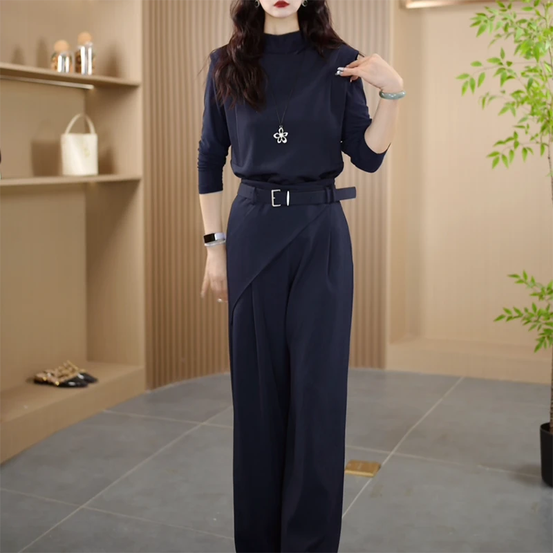 25823新款时尚气质显瘦修身减龄长袖女装三件套