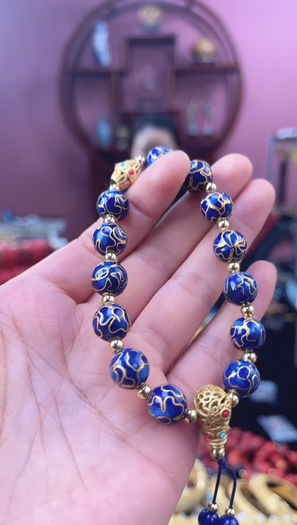 非遗 景泰蓝手串 1.0蓝万花