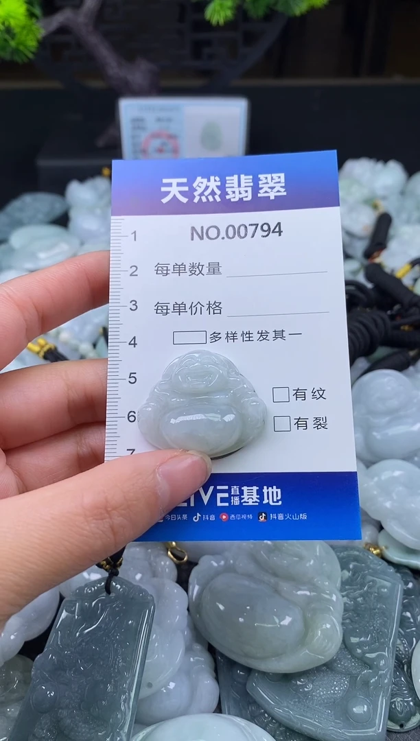 颈饰未镶嵌翡翠天然缅甸翡翠794