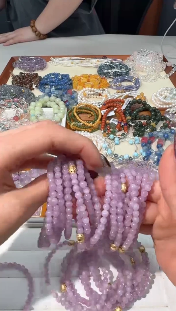 【闪购商品】水晶手链未镶嵌J003紫锂辉镶嵌设计款