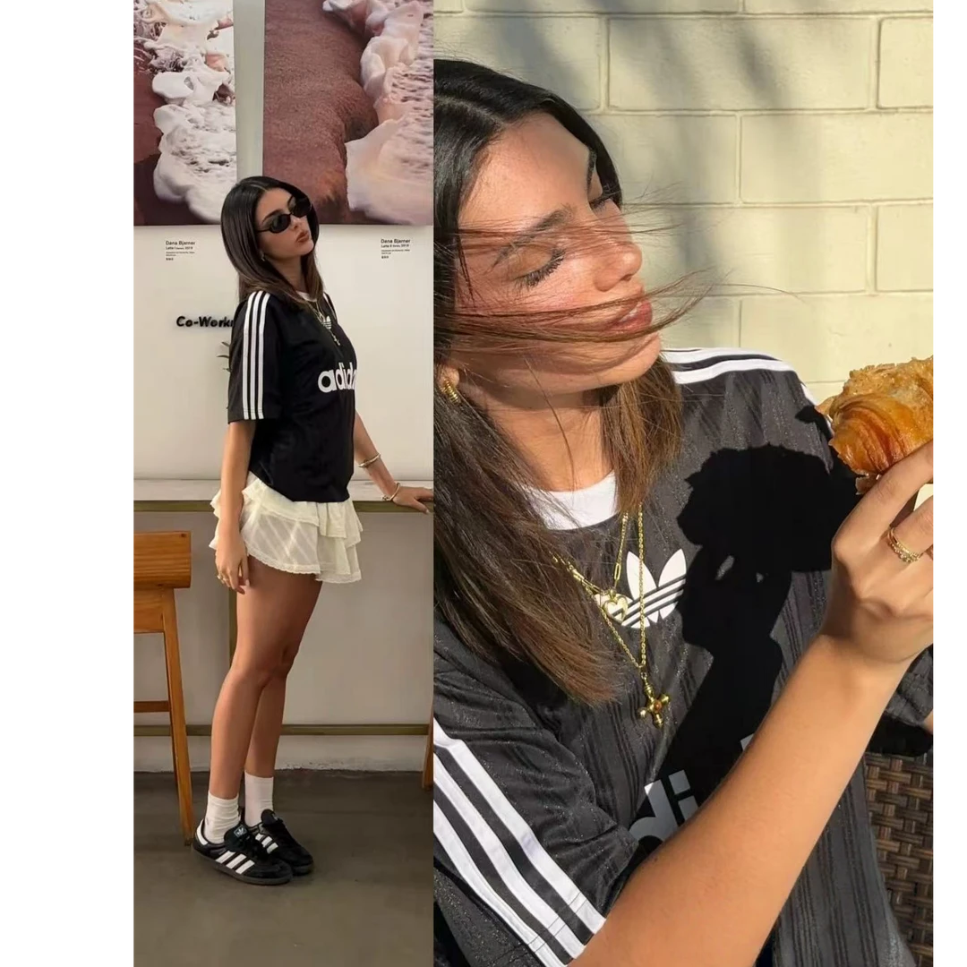 adidas/阿迪达斯三叶草明星款男女休闲复古大标短袖IU2341