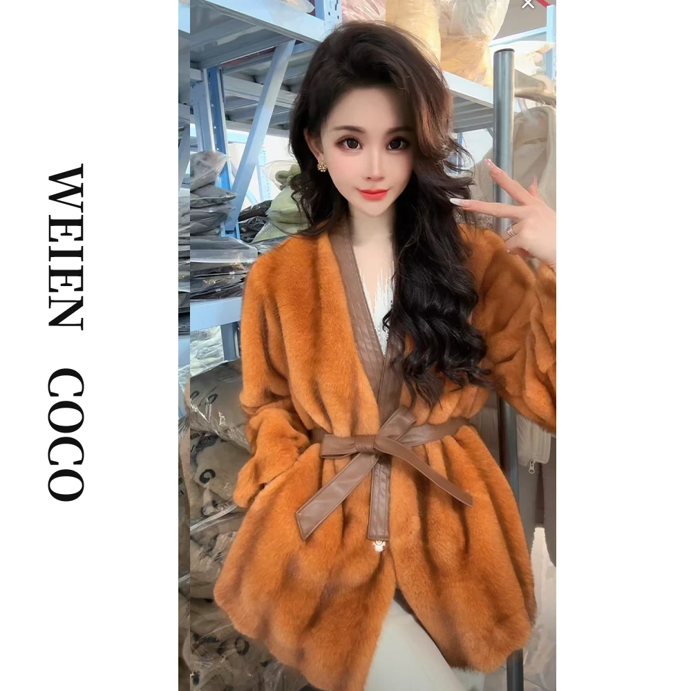 【薇恩COCO】气质绑带外套短款休闲百搭上衣女外套冬季新款S6473